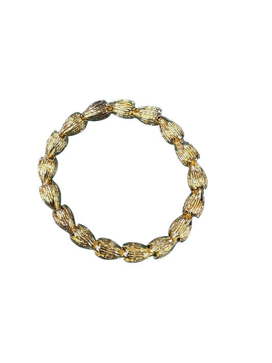 Gold Pikake Bead Stretch Bracelet