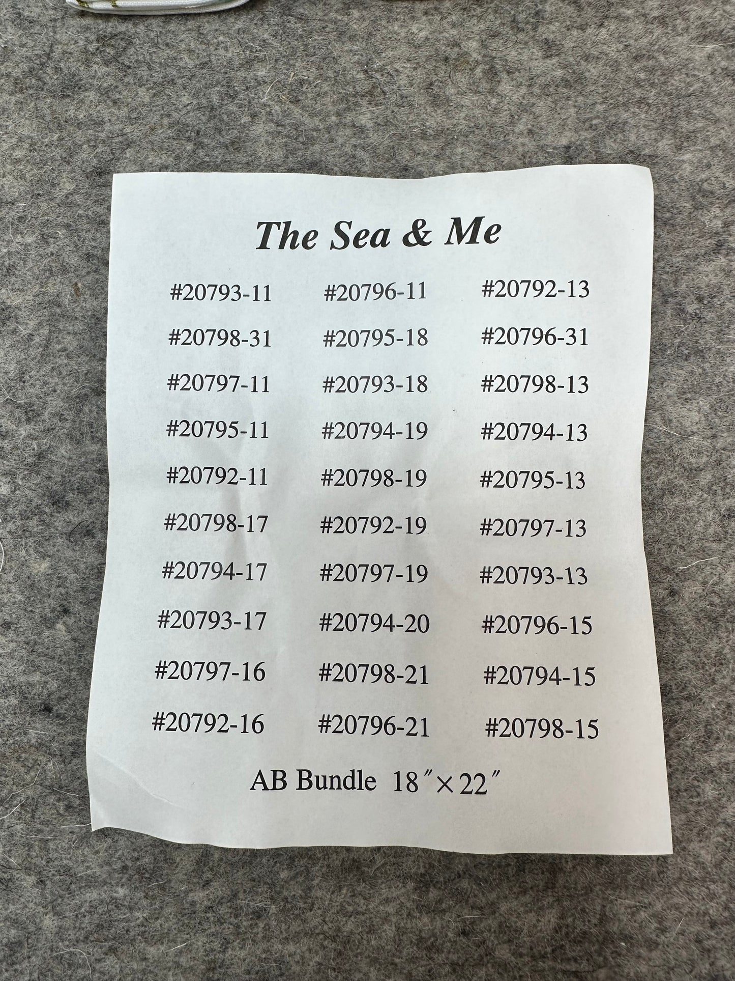 Moda Fat Quarter AB Bundle - THE SEA & ME  by Stacy Iest Hsu 100% Cotton