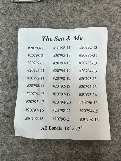 Moda Fat Quarter AB Bundle - THE SEA & ME  by Stacy Iest Hsu 100% Cotton