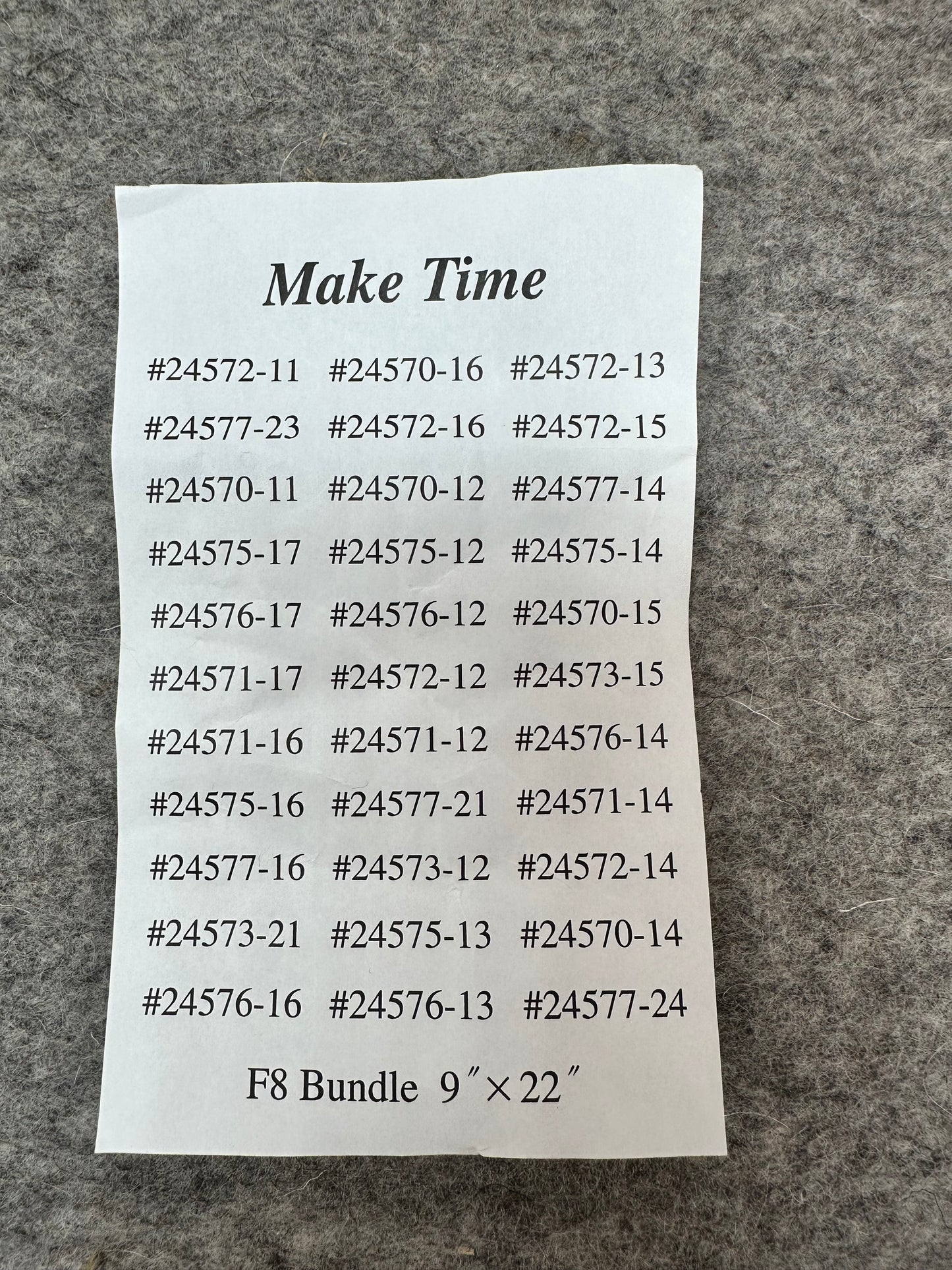 MODA  Fat Eighth Bundle - MAKE TIME by Aneela Hoey 100% Cotton