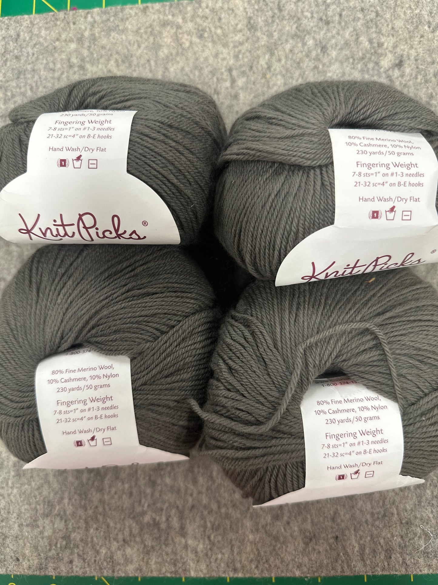 Knit Picks Capretta Yarn Caviar 4 balls