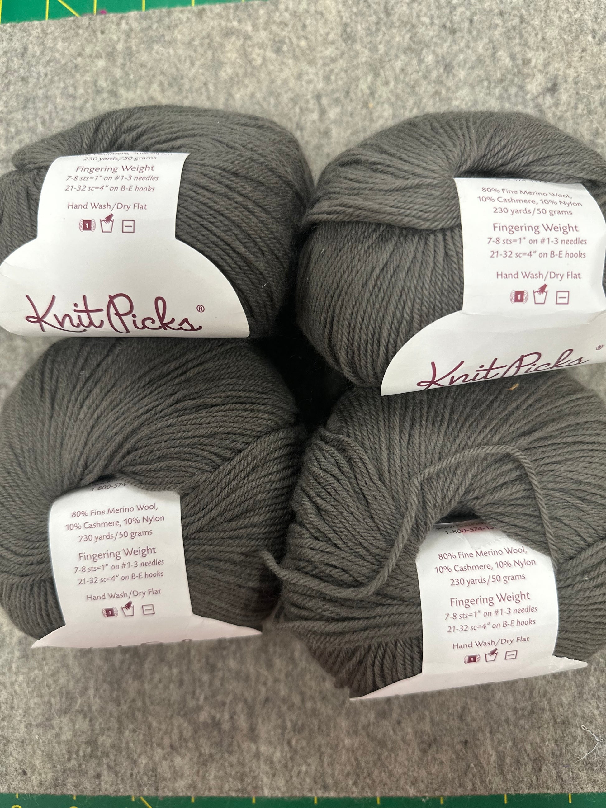 Knit Picks Capretta Yarn Caviar 4 balls