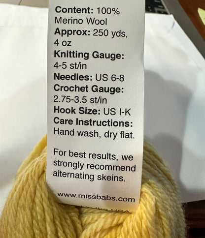 Miss Babs Heartland Merino Wool 3 ply Worsted Yarn