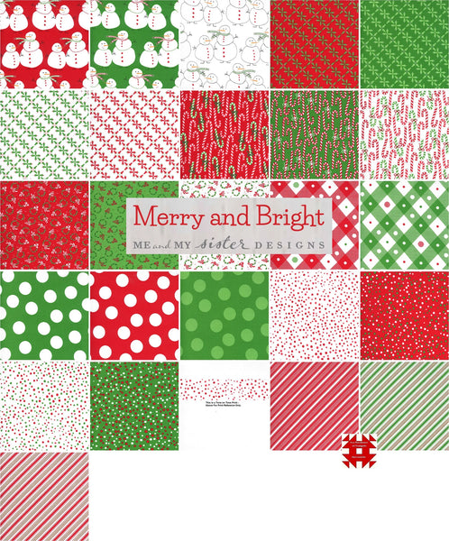 Moda Merry and Bright Fat Quarter Bundle by Me and My Sister Designs