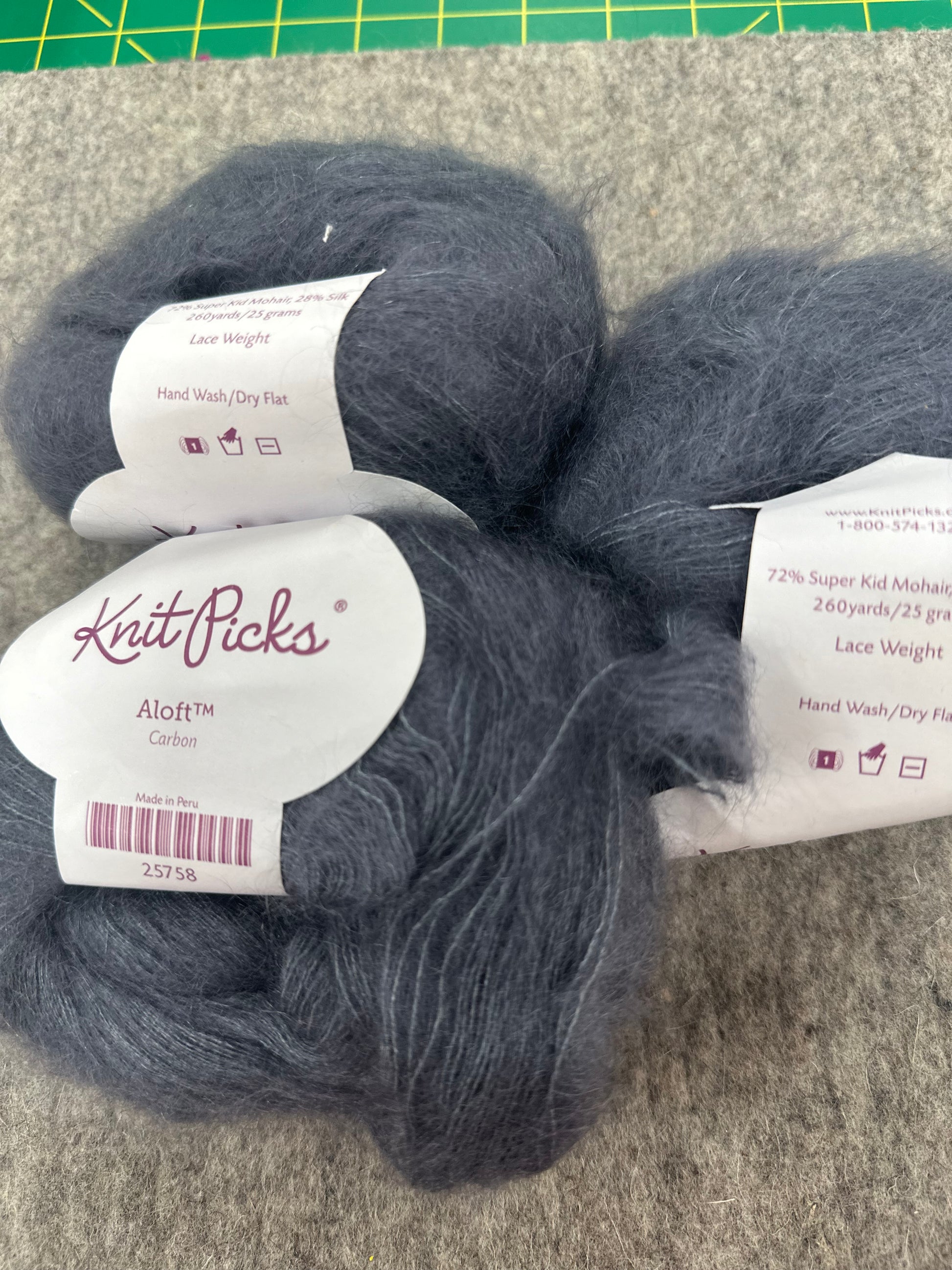 knit picks lace weight mohair yarn Carbon