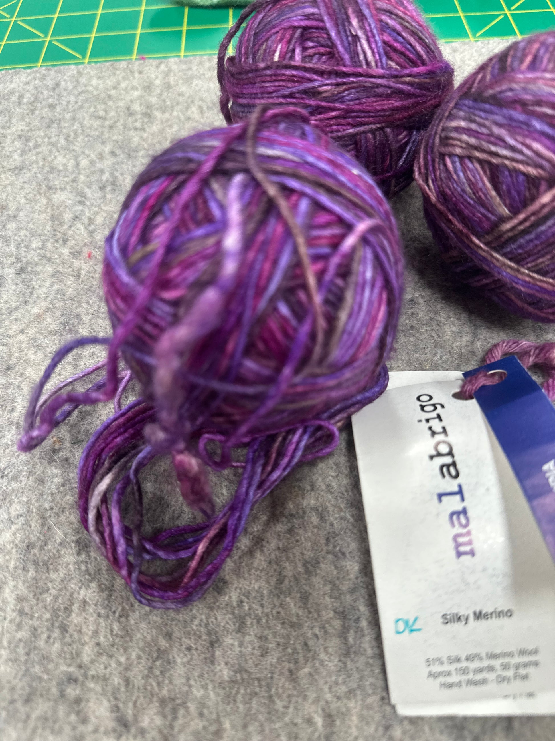 malabrigo yarn purple silky merino